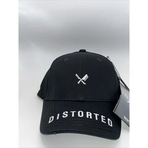 Distorted People Barber & Butcher Blades Adjustable Strapback Black Cap NWT